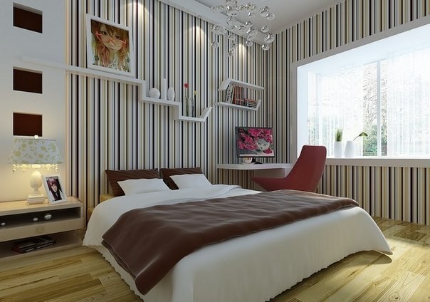 	Дизайн стен: обои в спальне, их выбор, преимущества	