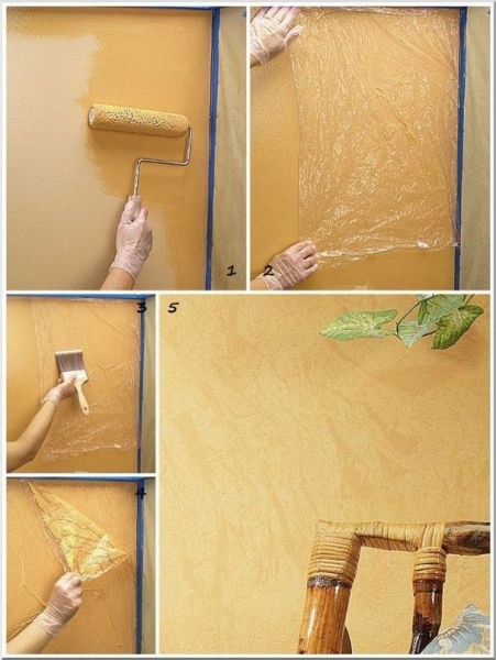 Технология фактурной покраски стен своими руками
